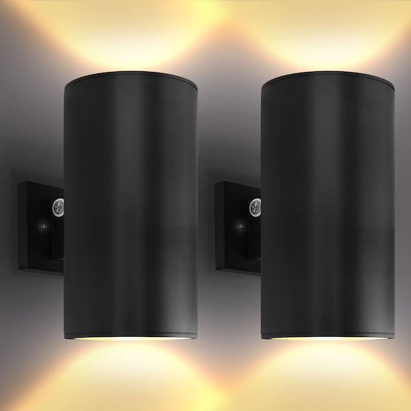 Luxrite Dusk to Dawn LED Wall Lights 12in up or Up and Down Light 3CCT 3000K-5000K 20/30/40W IP65 ETL, 2PK LR40338-2PK - main